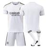Teens Kids Adults Custome Name Football Kits 25/26 Real Madrid Home Sport Training Jersey Set with Socks
