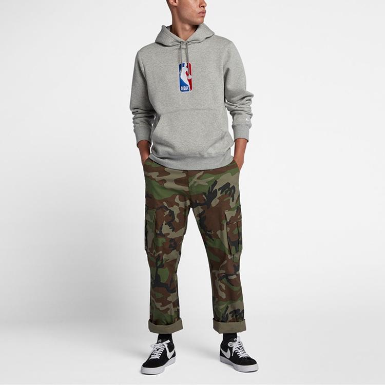 Nike SB X NBA Hoodie With Print Men Hoodie Grey 938413-063