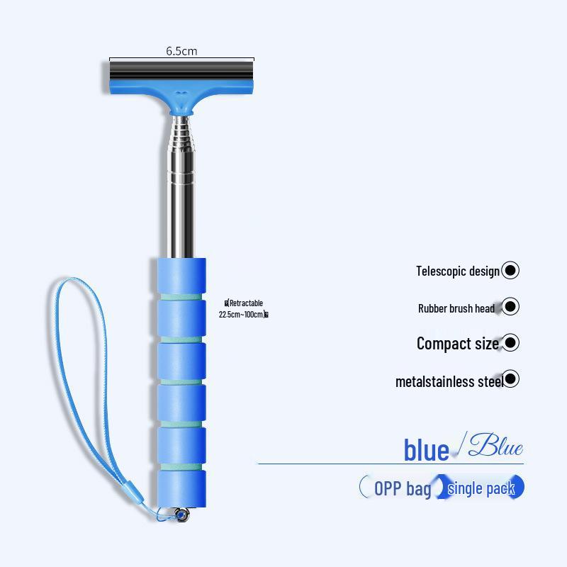 Stainless Steel Telescopic Car Rearview Mirror & Glass Squeegee Tool