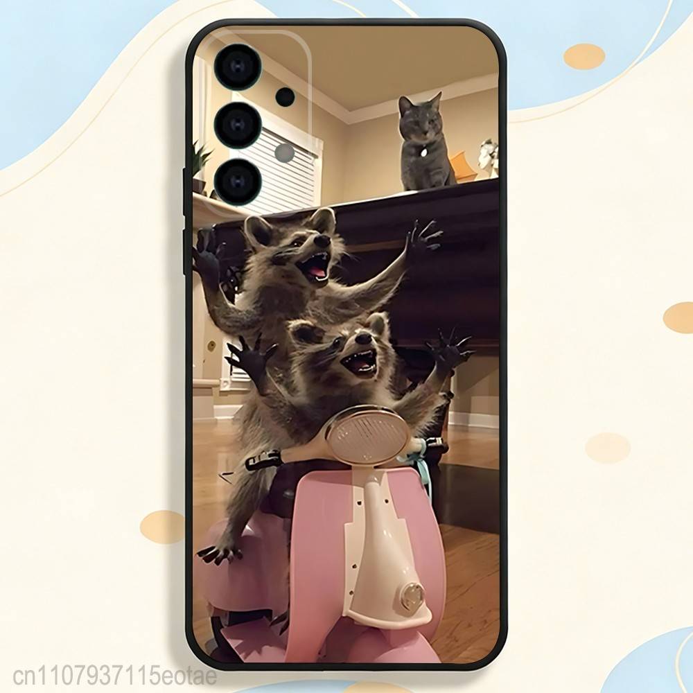 

Cute funny Raccoon animal Case for Samsung Galaxy S26 S21 S25 FE S24 S23 Ultra S20 S9 S22 Plus S10 TPU Cover SamsungS25ULTRA