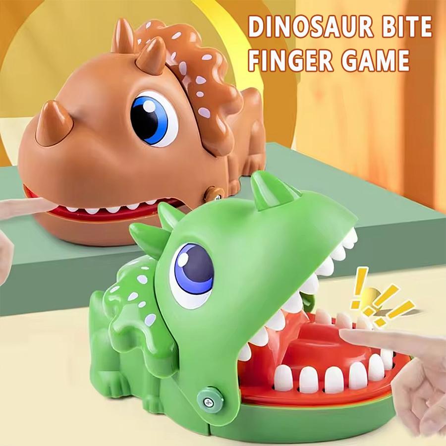 Biting Finger Big Mouth Crocodile Dinosaur Toy Biting Hand Shark Children'S Parent-Child Prank Toys Triceratops Game