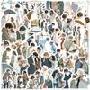 50 Pieces of Soft Moments Cartoon Couple Anime-style Graffiti Sticker Luggage Stickers
