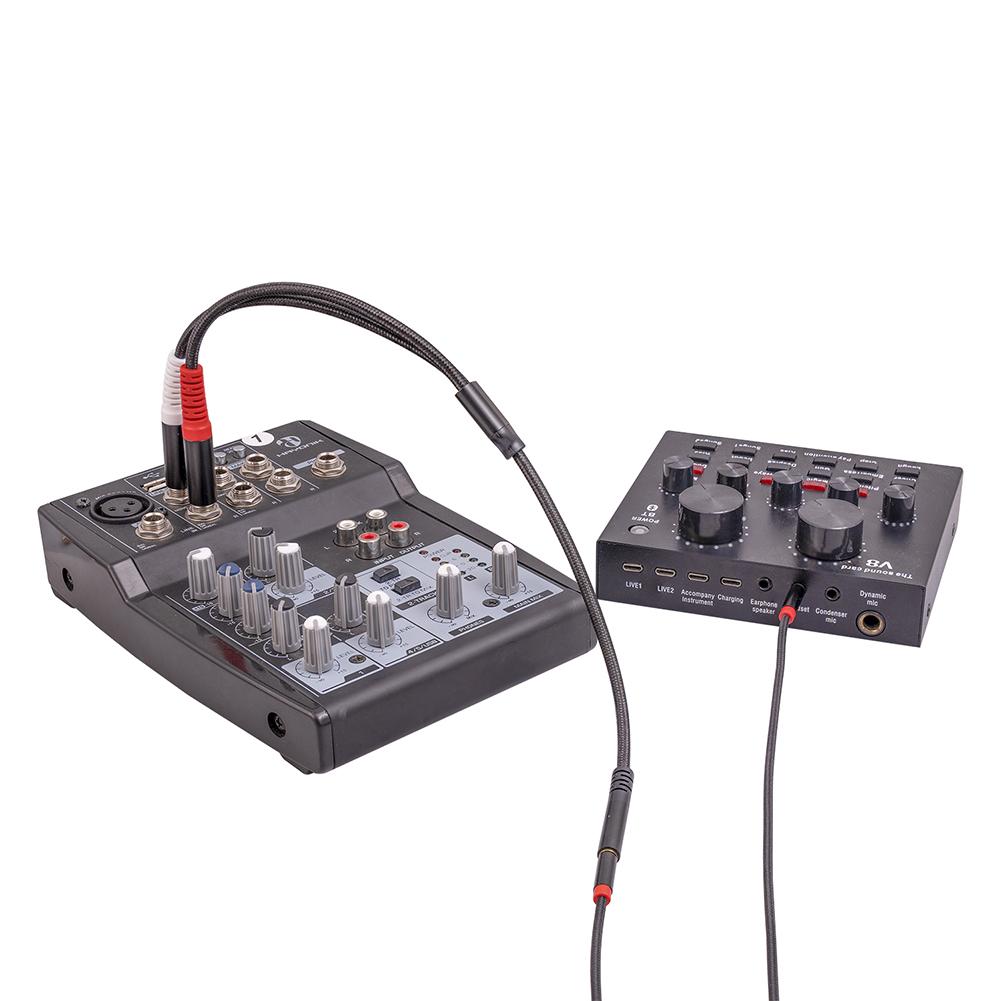 3,5mm auf 6,35mm Adapter Klinke Audiokabel Vergoldeter Stecker Stereo auf Mono Audiokabel Schnittstellenkonvertierung für Mischpulte Kopfhörer
