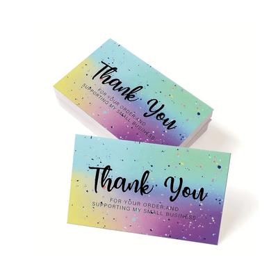 50 stuks Bedankkaarten, voor Online Retailers Kleine Ondernemers, Commerciële Decoratie Stickers Labelkaarten Cadeauverpakking Gif