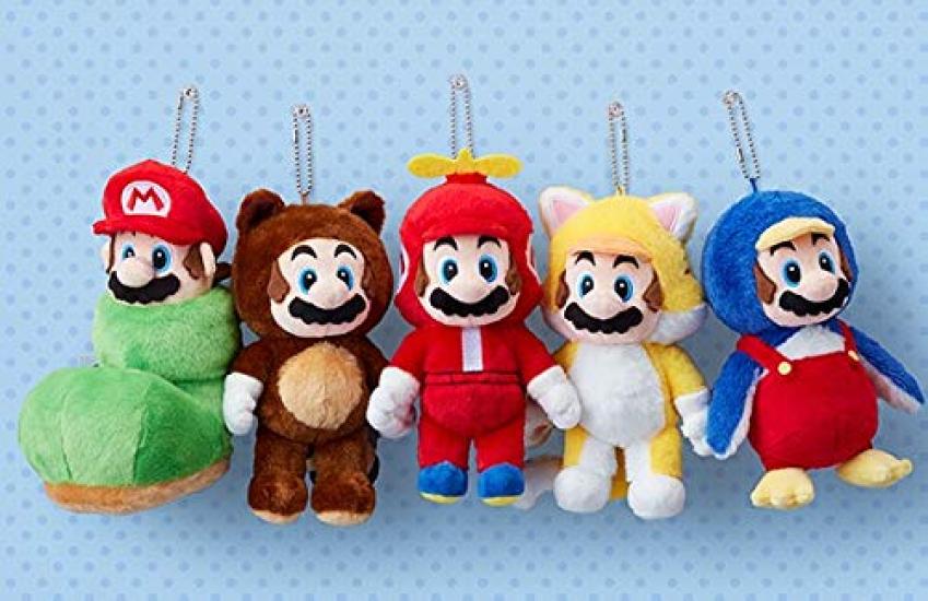 Super Mario Power-Up Mascot Ball Chain Plush Toy, Cat Mario, Nintendo TOKYO Exclusive