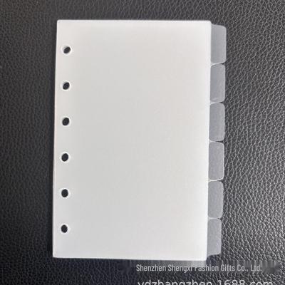 A7 6-Hole Loose-Leaf Refill PP Index Dividers, Color Dividers for Planner