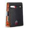 Rfid Carbon Fiber Card Holder Wallets Men Business Small Slim Mini Money Bag Bifold Leather Wallets for Men Male Vallet