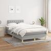 Exclusive House - Bed Slat Base with Mattress Light Grey 120x200cm Fabric
