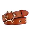Wide Leather Twolayer Belt Women Vintage Circular Decoration Daily Wear Party