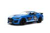 Jada Toys Big Time Muscle 2020 Ford Mustang Shelby GT 500 Diecast Car with Opening Rubber Glossy Blue 124 Doors, Hood, Trunk, Tires,