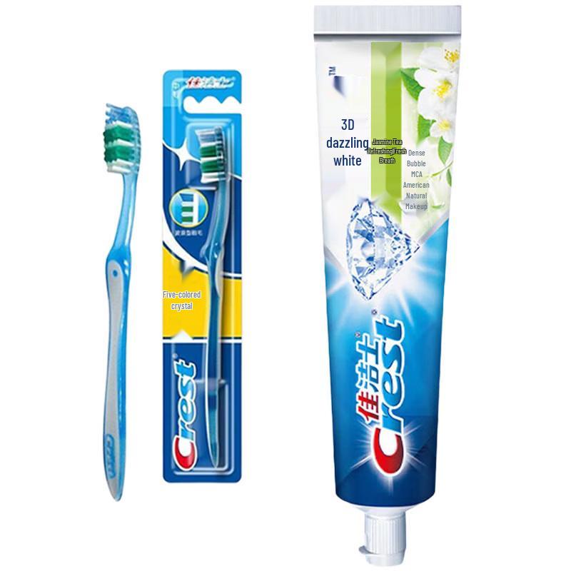 Crest Soft Bristle Toothbrush & Jasmine Tea Toothpaste Set