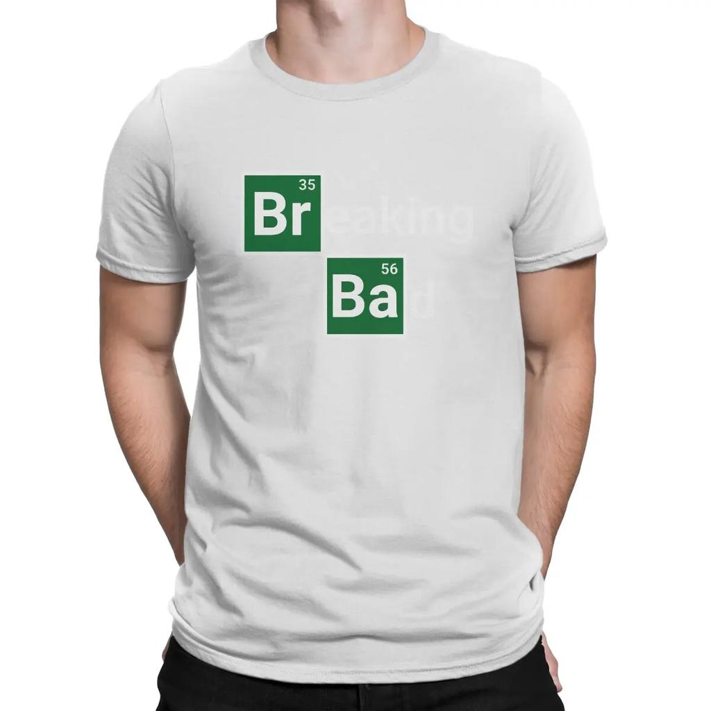 Men's T-Shirts Sign Vintage 100% Cotton Tees Short Sleeve B-Breaking Bad T Shirt Crewneck Clothes Summer