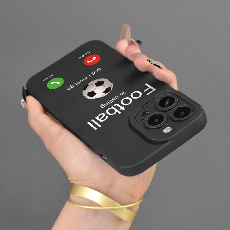Football match graphic phone case for iPhone 16 15 14 13 12 11 x XR Xs SE2 SE 8 7 plus pro Max mini silicone back cover