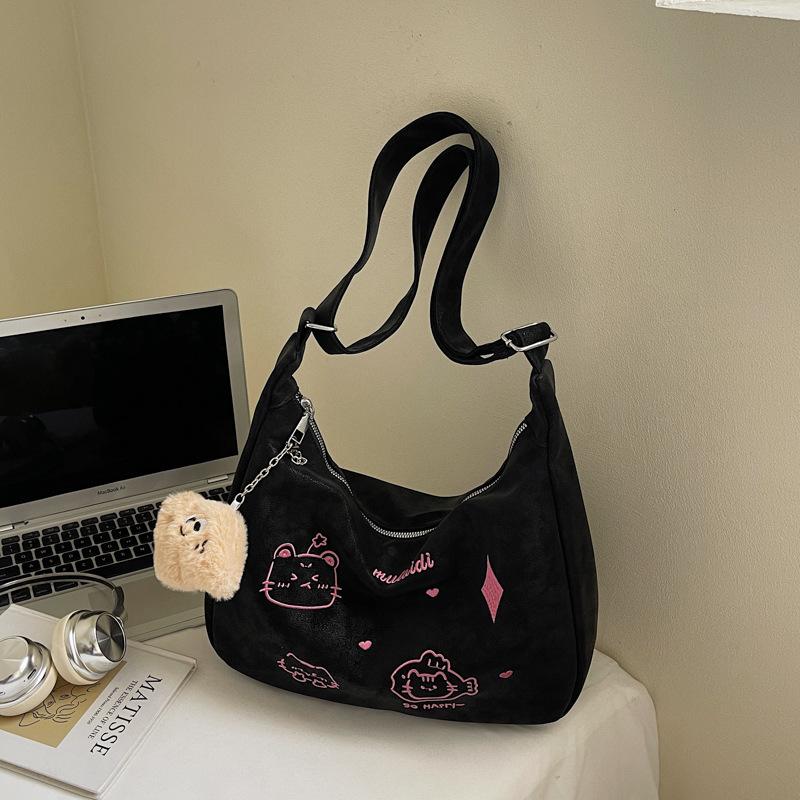 Large capacity bag women's summer new fashion niche shoulder messenger bag texture commuter dumpling bag