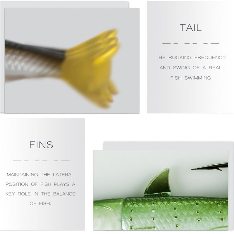 FTK Fish Type Lead Head Soft Fish 5.5cm10g 7.5cm25g 11cm 45G Road Sub-bait Crank Hook Artificial Soft Fish Bionic Bait