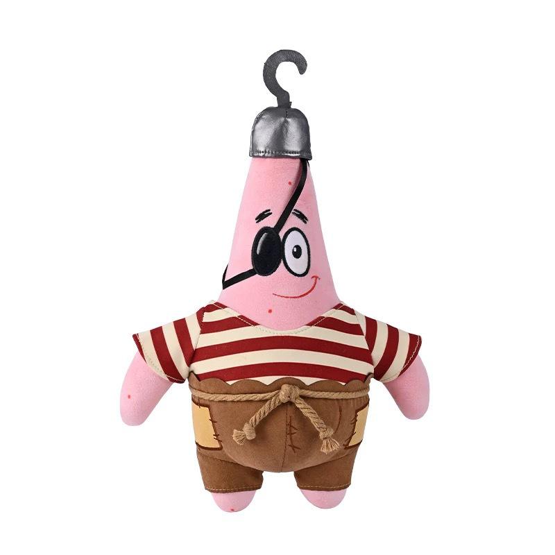 Patrick Star & Squidward Plush Toy Set with Snail Pendant Doll