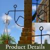 Multifunctional Fisherman Wall Planter Holder Abstract Shape Clean Lines Wall Hooks