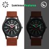 Military Watch Men Nylon Strap Waterproof Luminous Analog Display Calendar Simple Fashion Sports Watch Quartz Green Men's Fashion Accessory