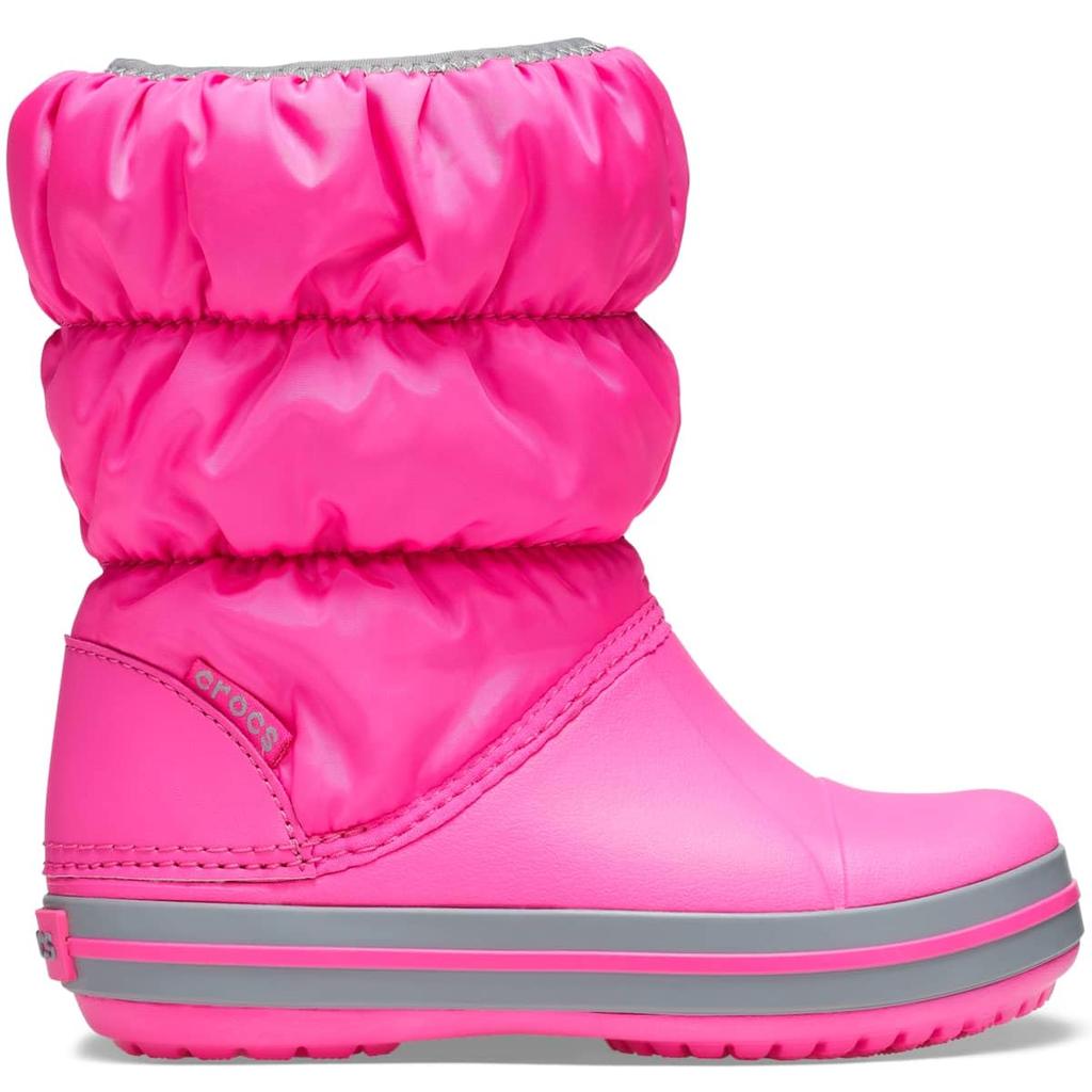 Crocs Winter Puff Electric 15cm Boots, Kids, Pink/Light Gray,