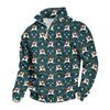 Men's Casual Quarter-Zip Stand Collar Sweatshirt with Christmas Print, Holiday Pullover