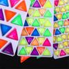 Neon Fluorescent Triangle Hand-Sewn Drill, Glass Rhinestone Flat Buckle Diy Accessories Clothing Wedding Materials Accessories