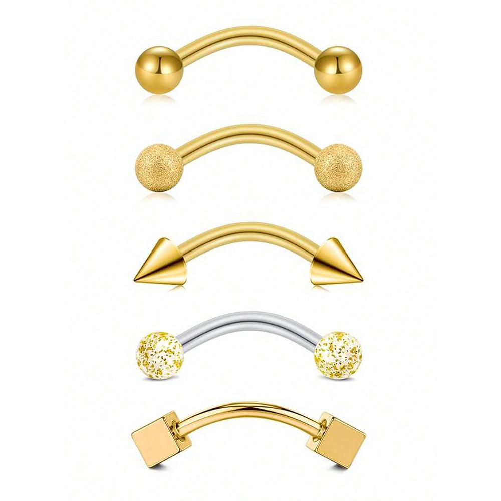 16G Ögonbrynspiercing Rookörhänge Rookpiercing Vertikal Labret Läppsmycke Rostfritt Stål Bridge Ögonbrynspiercing Smycken