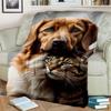 Hřejivá a útulná roztomilá flanelová deka se vzorem kočky na gauč, postel, pohovku, do kanceláře - Měkká a uklidňující deka s digitálním potiskem