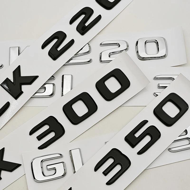 ABS Car Sticker Logo GLK220 GLK300 GLK350 Rear Trunk Letters Badge Emblem For Mercedes Benz GLK Series GLK220 GLK300 GLK350