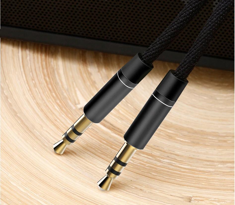 Wzmacniany Kabel Audio Nylon Aux Mini Jack 3,5Mm Koanni