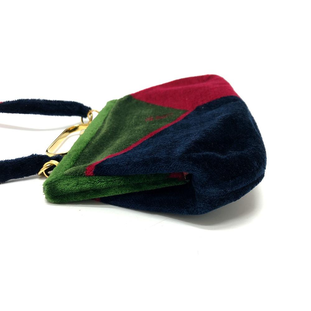 Roberta di Camerino Kisslock handbag Hand Bag Velor Multicolore/GoldHardware