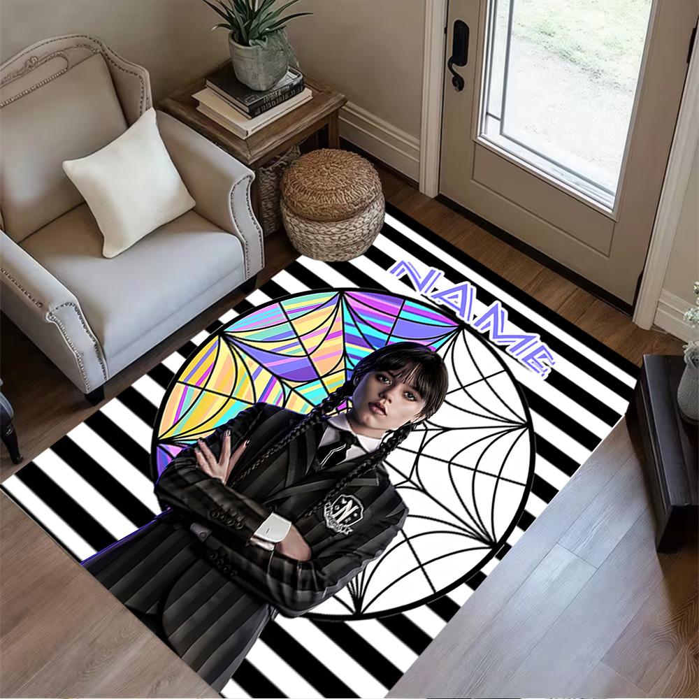 Spider Web Mystery Customize Your Name Floor Mat Perfect for Outdoor Bedrooms Balcony Study room Antislip Carpet Office home decor Wedding Party Gift