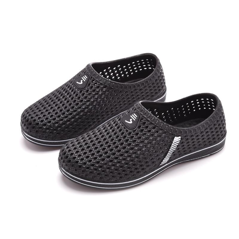 

Brand Men s Sandals Nest Shape Design Mesh Sandals Outdoor Beach Breathable Casual Shoes Slingback Soft Bottom Shoes for Men New 40 чёрный