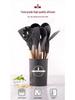 12-Piece High-Temperature-Resistant Silicone Kitchen Utensil Set with Wooden Handles