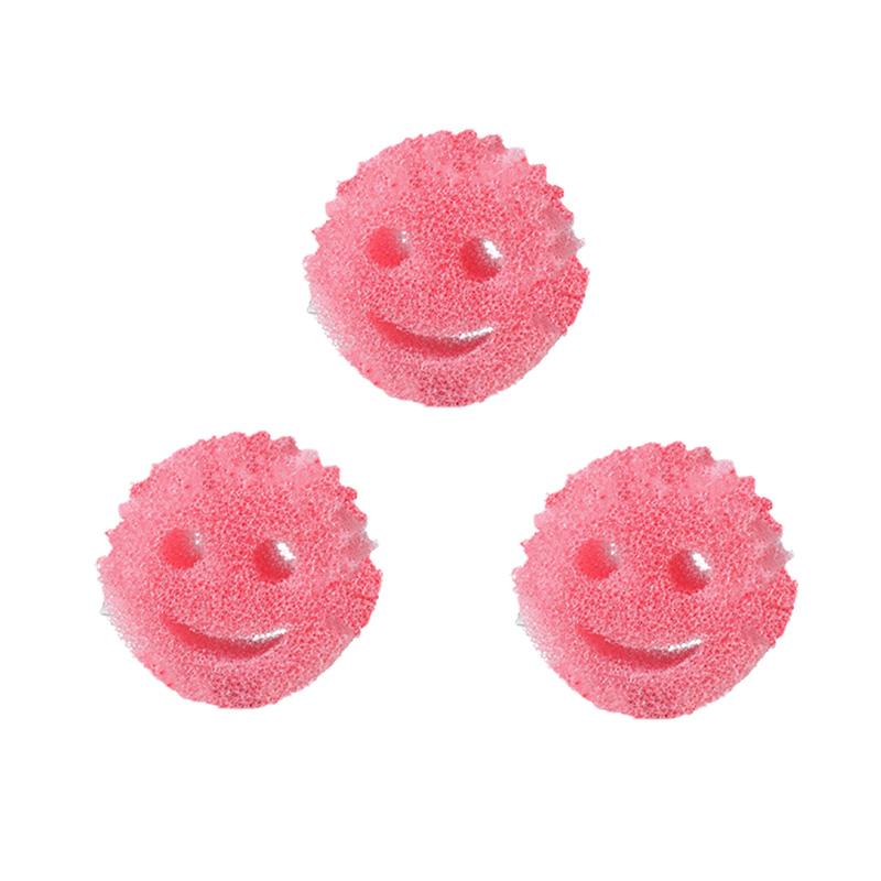 Sponge Kitchen Smiling Sponge Dishwashing Sponge Cloth Strong Scouring Pad Household Kitchen Bathroom Cleaning Wipe Spongesclean