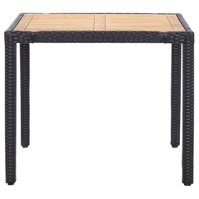 VidaXL Mobilier à dîner de jardin 5pcs et coussins Résine tressée Noir