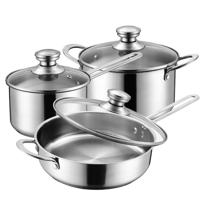 Odin Zhuoer Health Series 3-Piece Stainless Steel Cookware Set