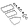 10Pcs/Set Stainless Steel Cookies Mold Cutter Set DIY Christmas House Mold Baking Tool