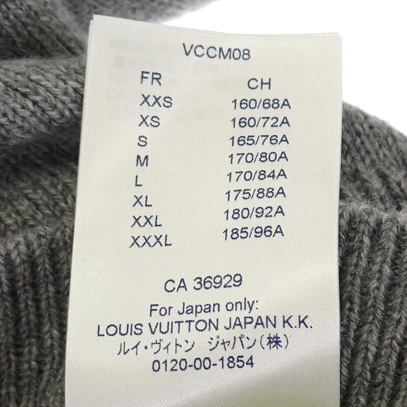 LOUIS VUITTON  XL knit gray/yellow cashmere mens