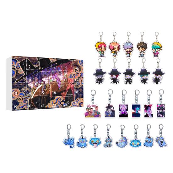 Advent Calendar 2025 24 Days Christmas Countdown Calendar with 24 Keychain Toys Gifts for Kids Adult Teens