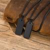 Rectangle Bar Necklaces for Men, Waterproof Stainless Steel Geometric Pendant Collar, with Box Chain 45/50/55/60/70cm