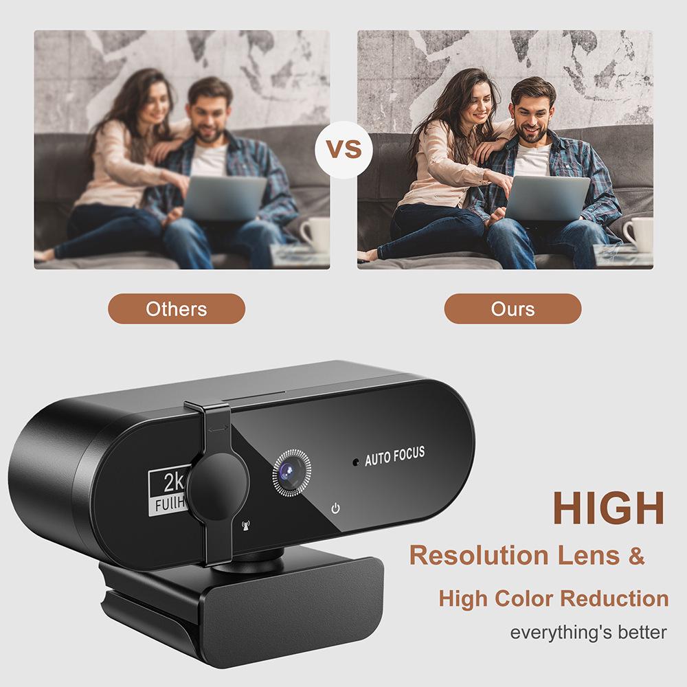 4K Auto-Focus Webcam for Online Classes and Live Streaming