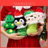 Weihnachts-Pinguin-Stofftier mit Weihnachtsmann-Mütze, gefüllt mit PP-Baumwolle, für Feiertagsdekoration und Geschenke