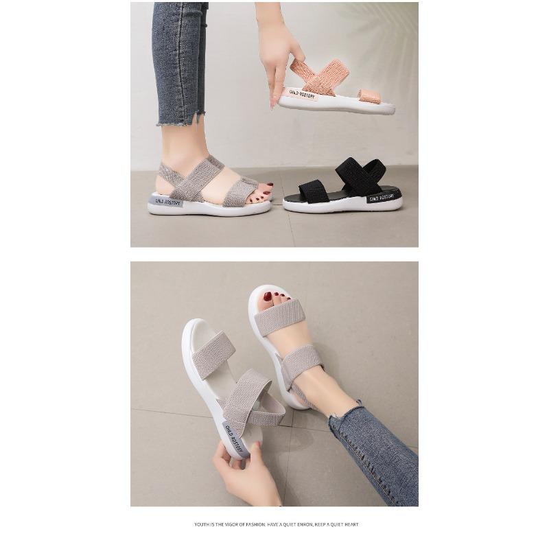 Women S Korean Style Flat Sport Sandals Roman Beach Shoes Summer