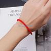 HX6F Lucky Red Black Braided String Bracelet Clasp Bracelet Gift for Unisex