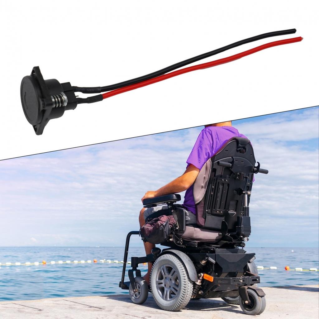 Battery-Charger Port 3Pin Inline Connector Jack-Socket For  Scooter E-wheelchair
