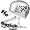 Shenyu Anti-Fog HD Swim Goggles Set: Includes Electroplated Goggles, Silicone Nose Clip, Earplugs, and PU Swim Cap.