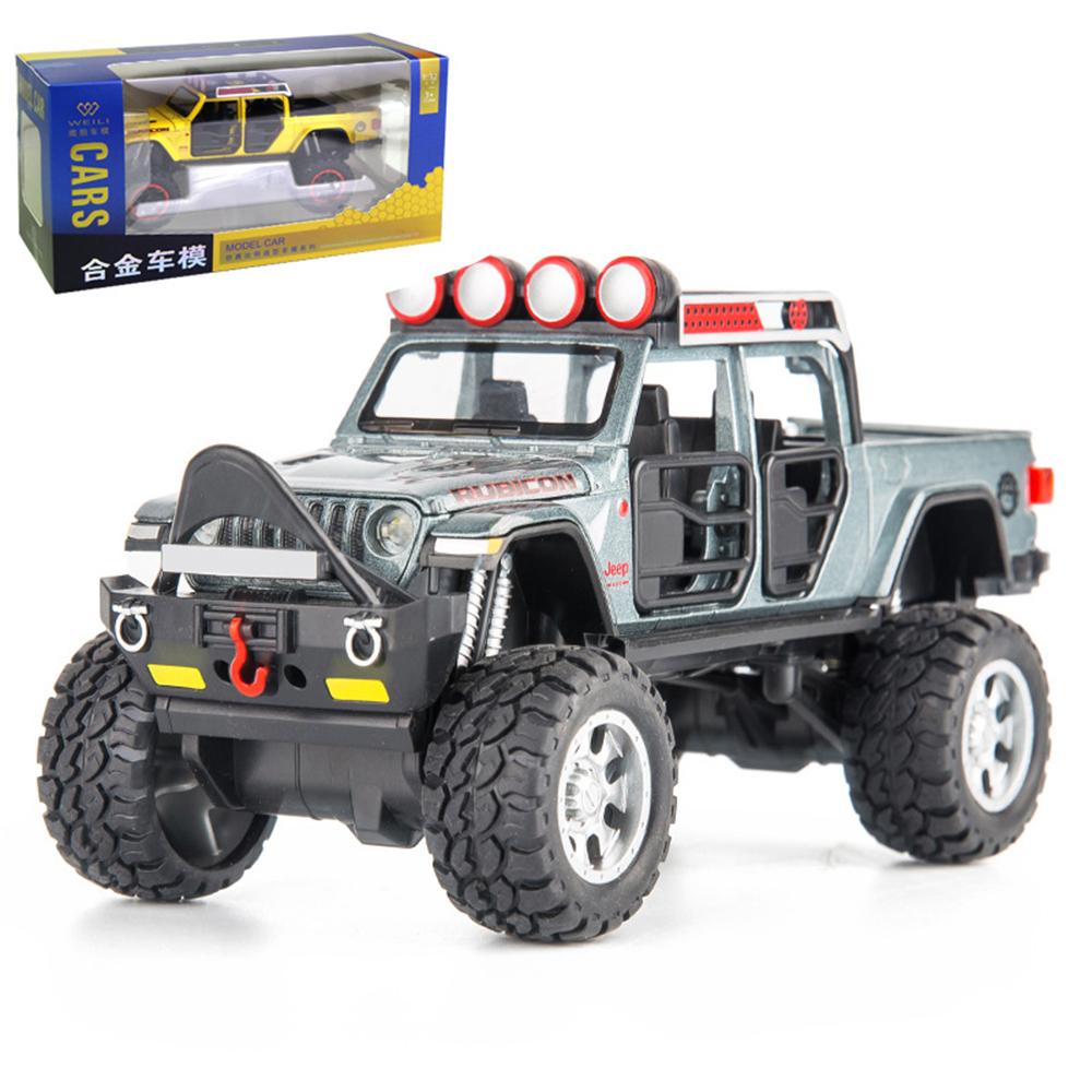 

Масштаб 1/32 Jeep Wrangler, внедорожная модель автомобиля из сплава со светом и звуком для детской коллекции, подарок, металлическая машина для мальчиков, игрушка 1/32-Size:17.5*8.5*8cm серый