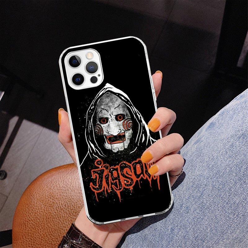 The Jigsaw Killer Horror Phone Case For iPhone 17 Air 16 Pro Max 16E 15 + 14 Plus 11 12 13 Mini 7 8 SE Gift Print Cover Fundas 1
