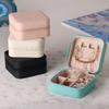 Mini Jewelry Storage Box Portable Home Travel Earrings Necklace Storage Case for Women Ring Organizer PU Leather Display Case