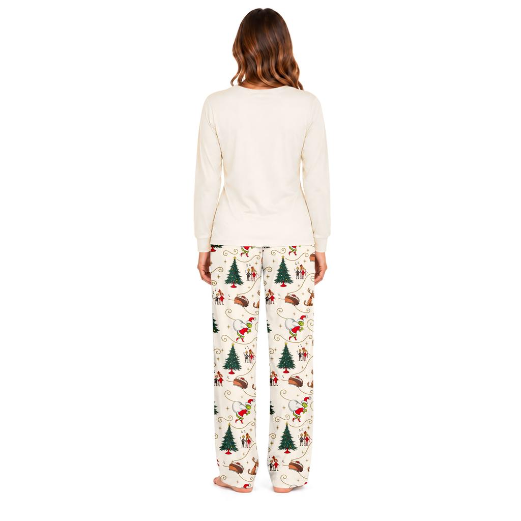 Parent-Child Matching Long Sleeve and Pants Loungewear Set for Family
